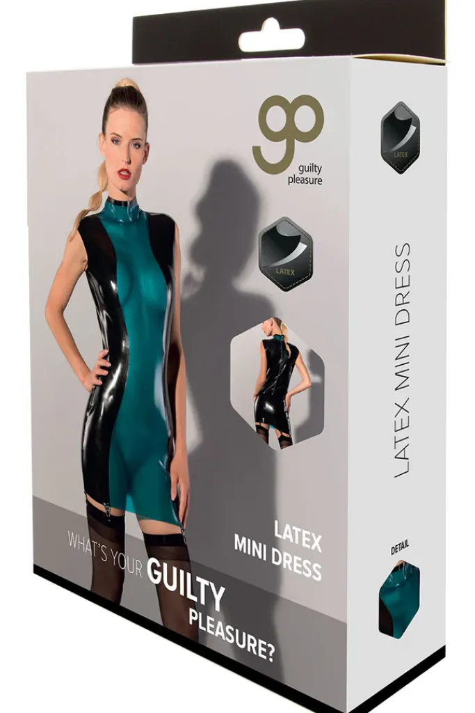Guilty Pleasure Blue Latex Mini Dress