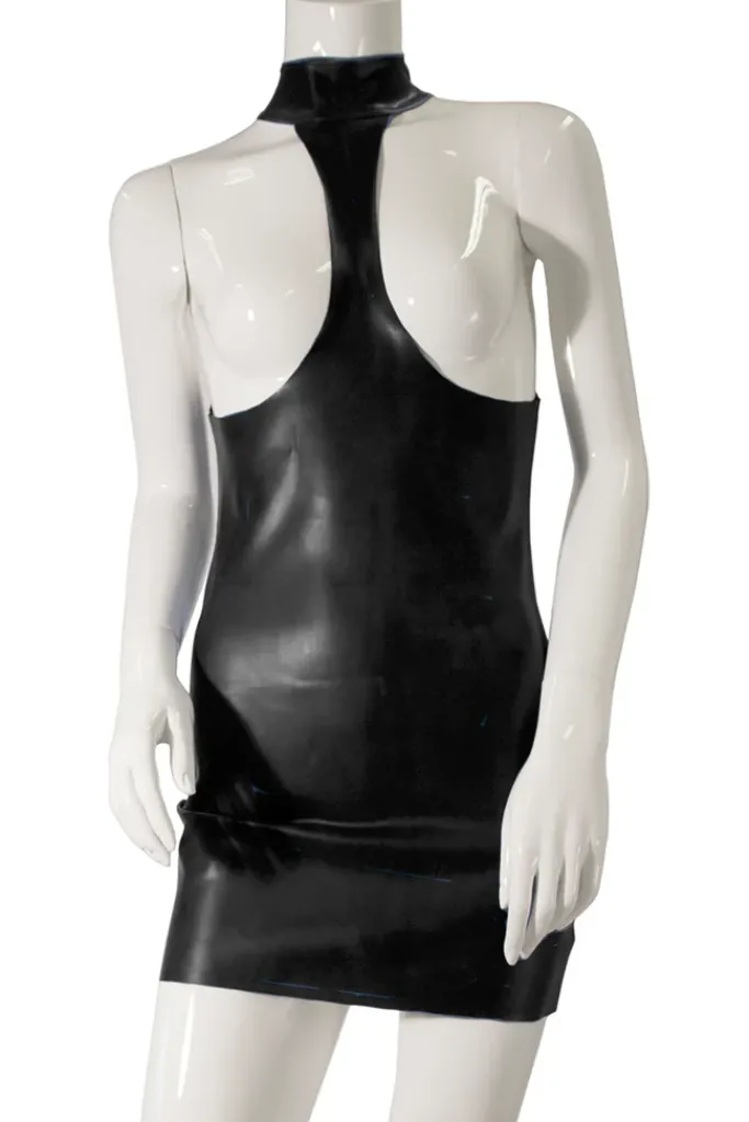 Guilty Pleasure Datex Black Collared Exposure Dress