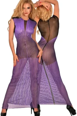 Guilty Pleasure Long Purple Datex Dress