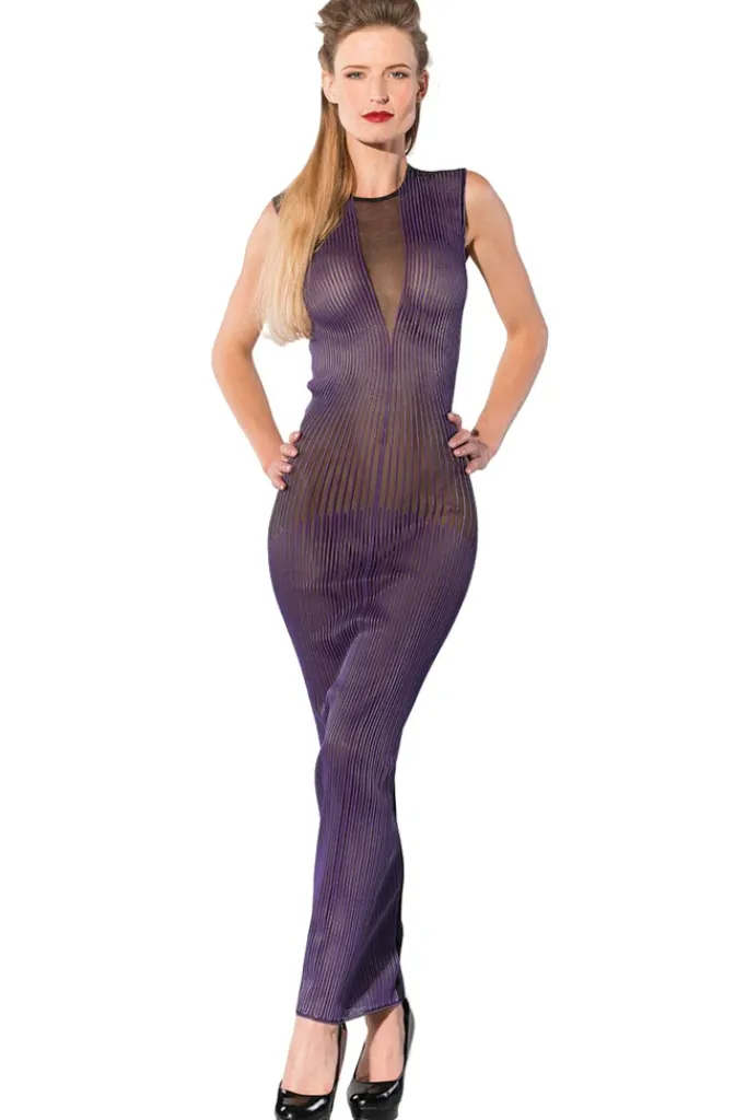 Guilty Pleasure Long Purple Datex Dress