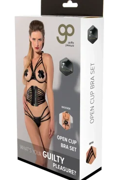 Guilty Pleasure Open Cup Wetlook Lingerie Set (2XL)