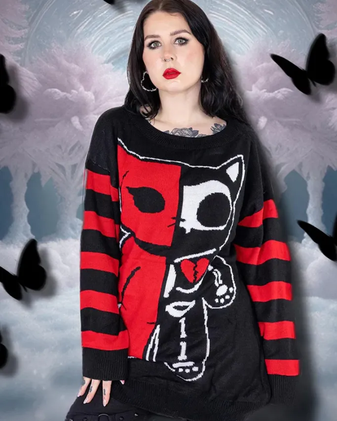 Innocent Clothing Half dead Cat Jumper