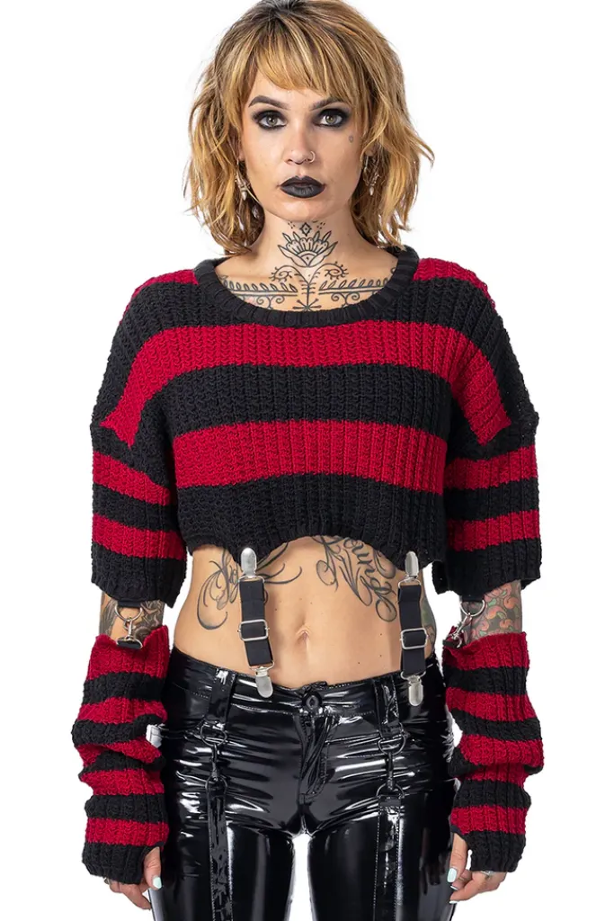 Innocent Clothing Heartless Isadora Top Black/Red