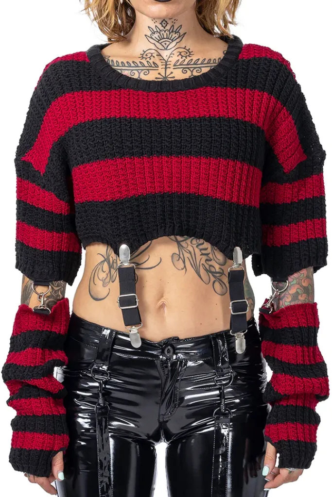 Innocent Clothing Heartless Isadora Top Black/Red