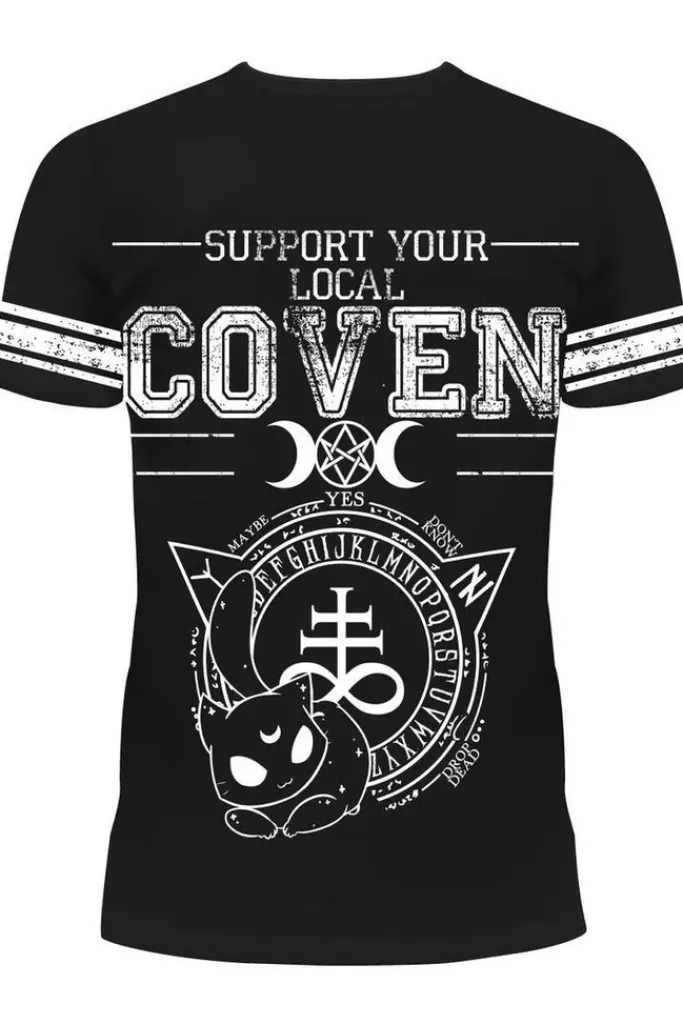 Innocent Clothing Heartless Moon Cats Varsity Tshirt
