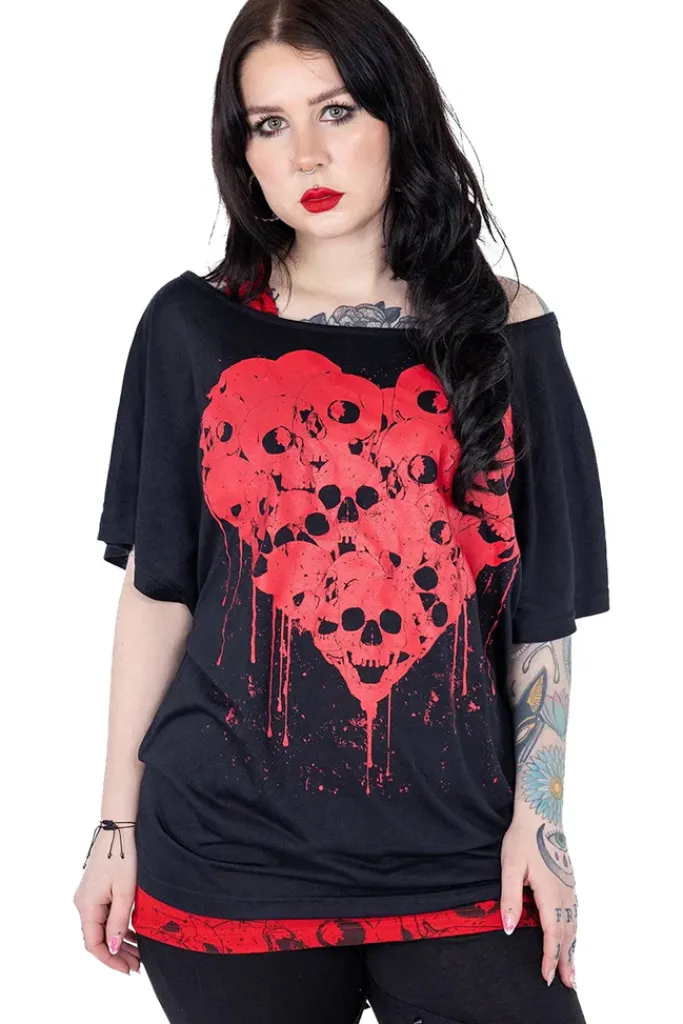 Innocent Clothing Heartless Skull Heart Top