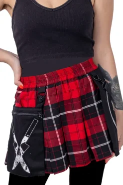 Innocent Clothing Heartless Souless Red Check Skirt