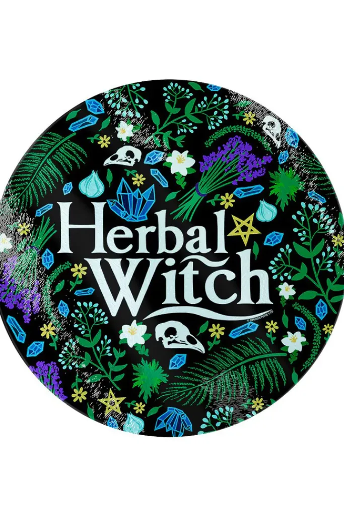 Grind Herbal Witch Glass Chopping Board