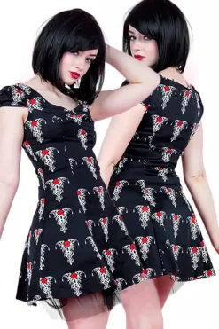 H&R London Black Tribal Tattoo Mini Dress UK10, UK14