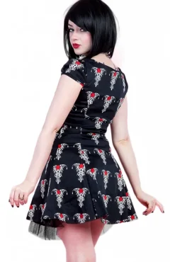 H&R London Black Tribal Tattoo Mini Dress UK10, UK14