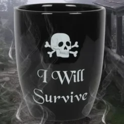 Something Different I Will Survive Gothic Plant Pot
