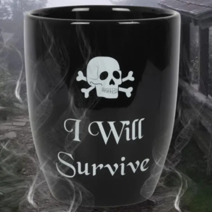 Something Different I Will Survive Gothic Plant Pot