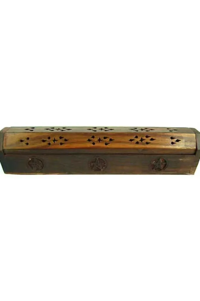 Alternative Gifts Incense Box Wood Pentagram