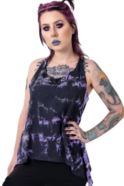 Innocent Clothing Innocent Black/Purple Tye Knot Top