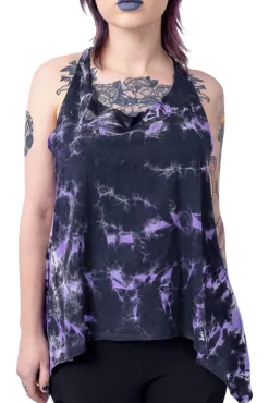 Innocent Clothing Innocent Black/Purple Tye Knot Top