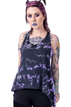 Innocent Clothing Innocent Black/Purple Tye Knot Top