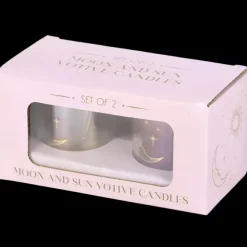 Something Different Iridescent Sun and Moon Votive Candle Holders