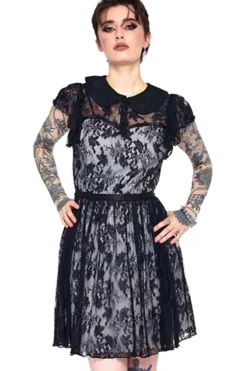 Jawbreaker Lace Overlay Collar Dress