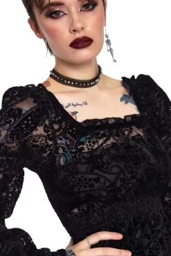 Jawbreaker Paisley Burnout Dress