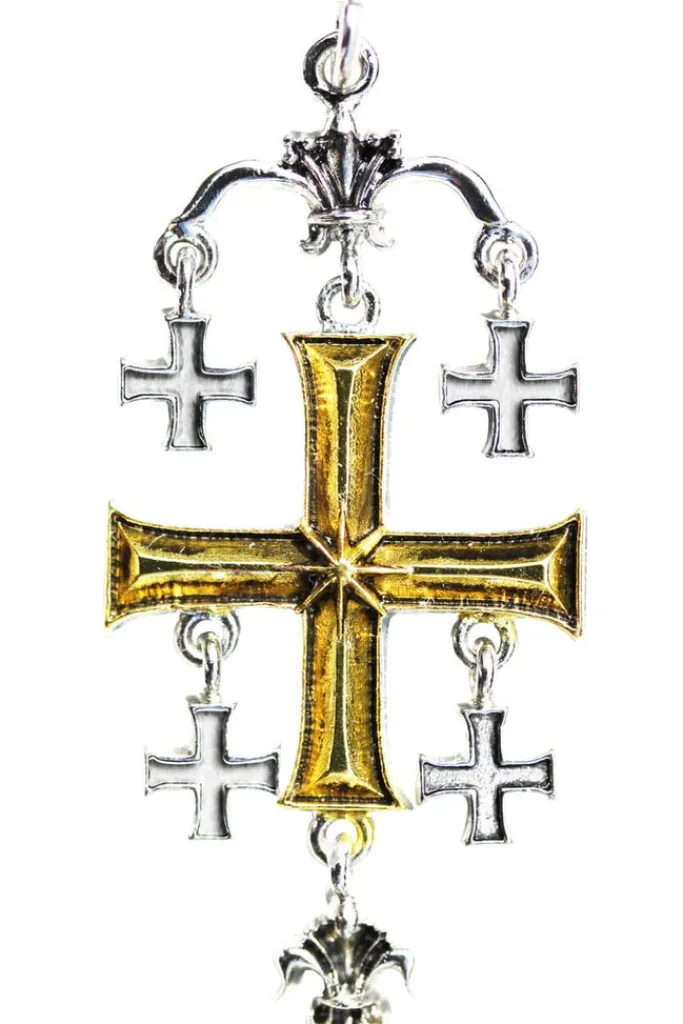 Talismans of the Knights Templar Jerusalem Cross Pendant Necklace