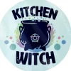 Grind Kitchen Witch Circular Glass Chopping Board