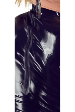 LATE-X Black Latex Dress