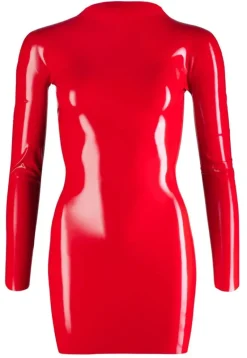 LATE-X Latex Mini Dress Red