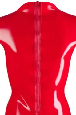 LATE-X Latex Mini Dress Red