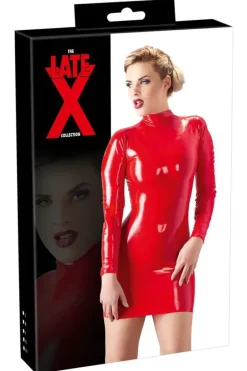 LATE-X Latex Mini Dress Red