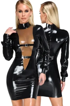 LATE-X Long Sleeve Latex Dress
