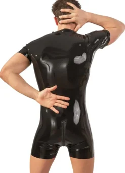 LATE-X Mens Latex Playsuit