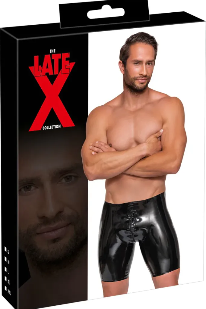 LATE-X Mens Latex Shorts
