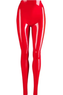 LATE-X Red Latex Leggings