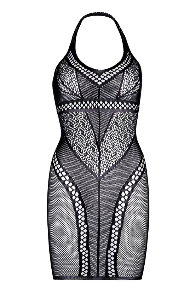 Leg Avenue Multi Net Mini Dress Black