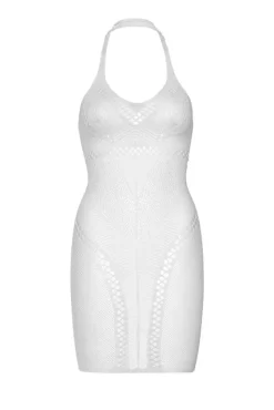 Leg Avenue Multi Net Mini Dress White
