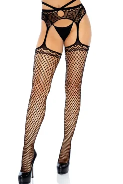 Leg Avenue Net Garterbelt Stockings