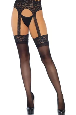 Leg Avenue Opaque Garterbelt Stockings