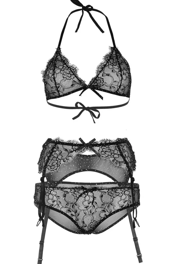 Leg Avenue Rhinestone Bra Top Lingerie Set
