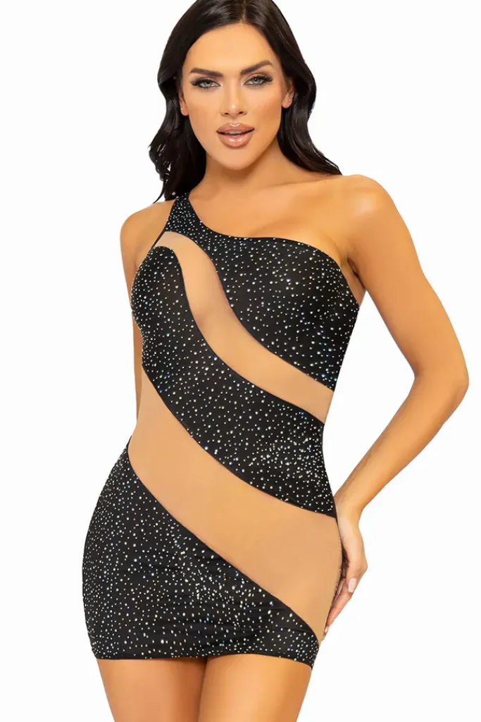 Leg Avenue Spandex Asymmetrical Minidress