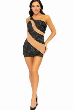 Leg Avenue Spandex Asymmetrical Minidress