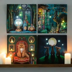 Something Different Lisa Parker Mad About Cats Light Up Canvas
