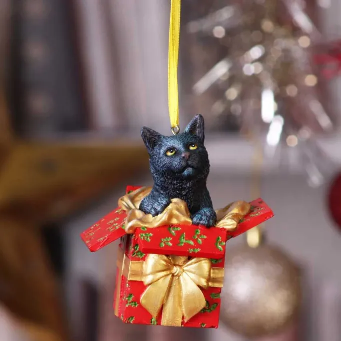 Nemesis Now Lisa Parker Present Cat Hanging Ornament