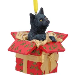 Nemesis Now Lisa Parker Present Cat Hanging Ornament