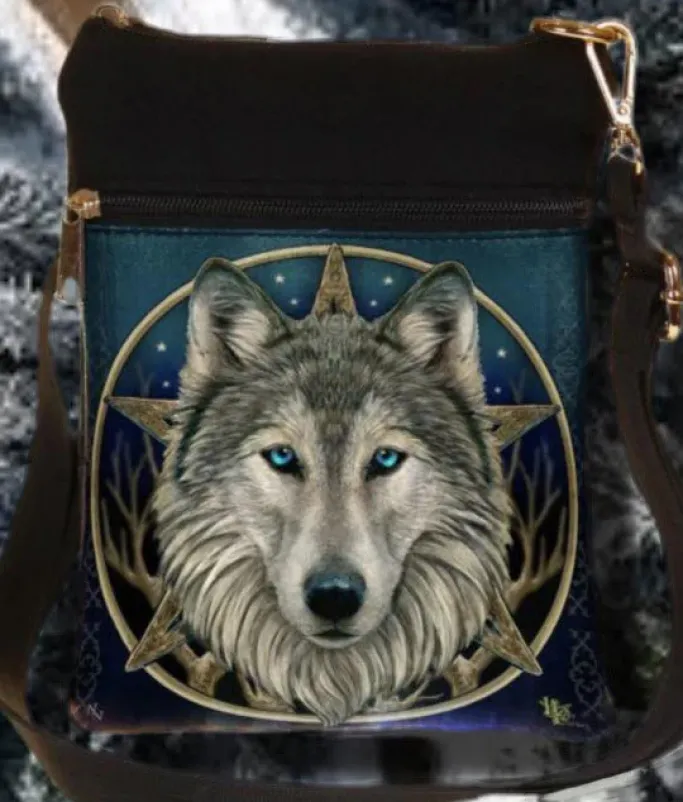 Nemesis Now Lisa Parker Wild One Wolf Head Shoulder Bag
