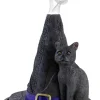 Something Different Lisa Parker Witch Hat With Cat Incense Cone Holder