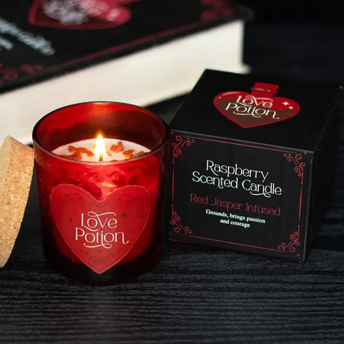 Something Different Love Potion Raspberry Crystal Chip Candle