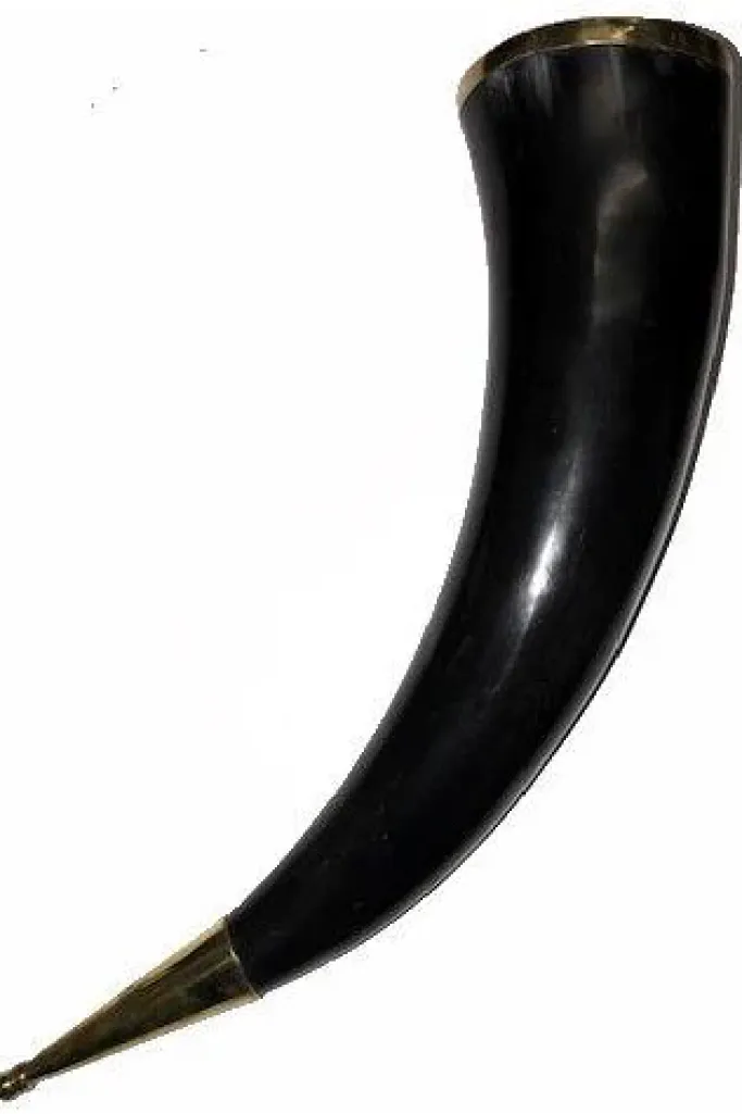 Natural Crafts India Metal Trimmed Viking Drinking Horn - Small