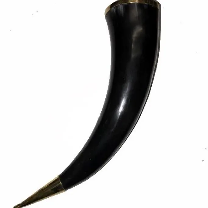 Natural Crafts India Metal Trimmed Viking Drinking Horn - Small