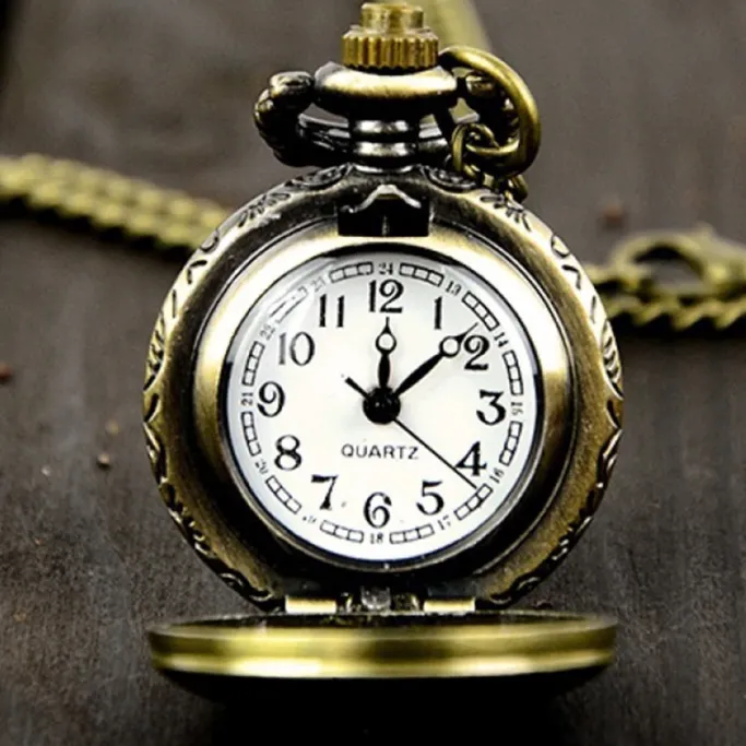 Pocketwatches Miniature Zodiac Steampunk Pocket Watch Necklace
