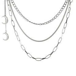 Gothic Accessories Moon Belt Clip Chain